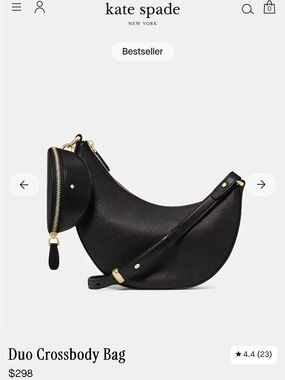 DUO BLACK CROSSBODY BAG KATE SPADE